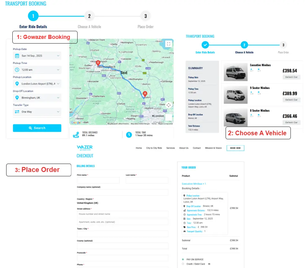 How to Book Gowazer How to Book Gowazer